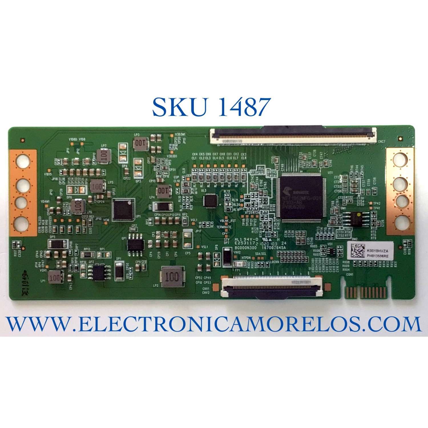 T-CON PARA TV VIZIO ORIGINAL / NUMERO DE PARTE K0018HVZA / BG000N300 / 167007645A / PANEL K750WDR21 / MODELOS M75Q7-J03 LFTVE2KX / V756-J03 LFTVD9KX